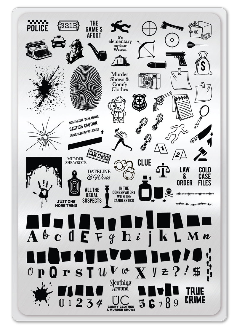 UberChic Beauty - Comfy Clothes and Murder Shows Stamping Plate