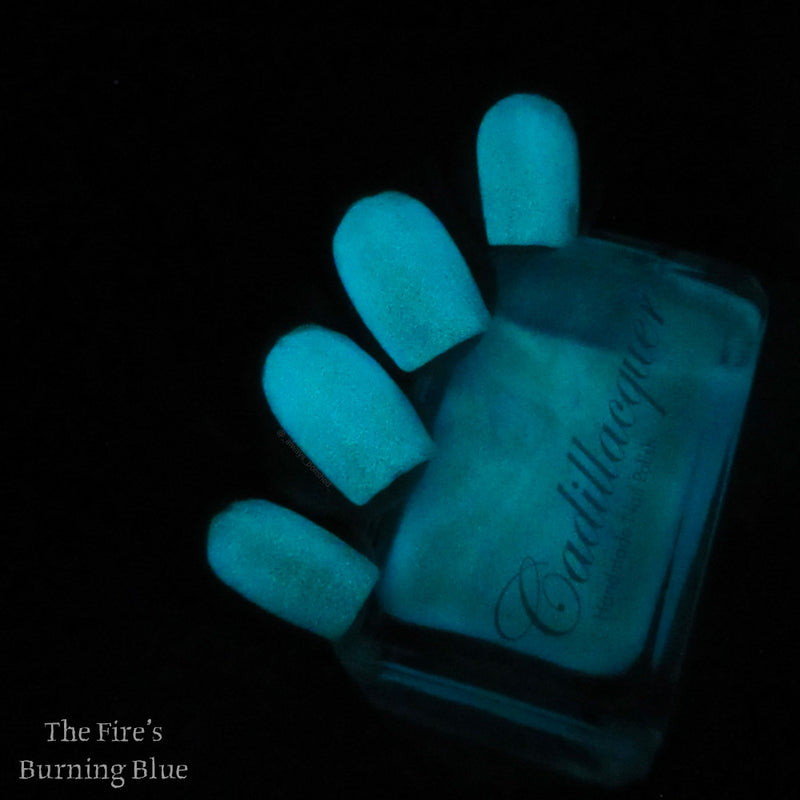 [Preorder, Ships Early Oct] Cadillacquer - The Fire‘s Burning Blue Nail Polish (Glow in the Dark)