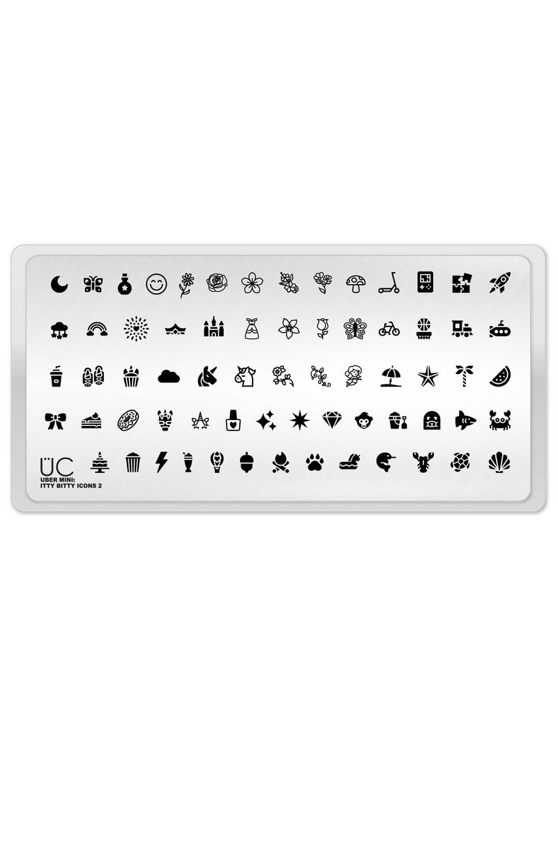 UberChic Beauty - UC Mini - Itty Bitty Icons 02 Stamping Plate