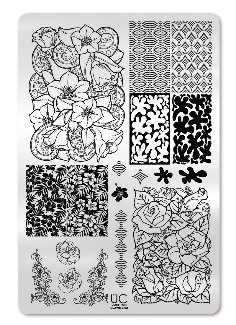 UberChic Beauty - Just For Claws Collection 02 Stamping Plate