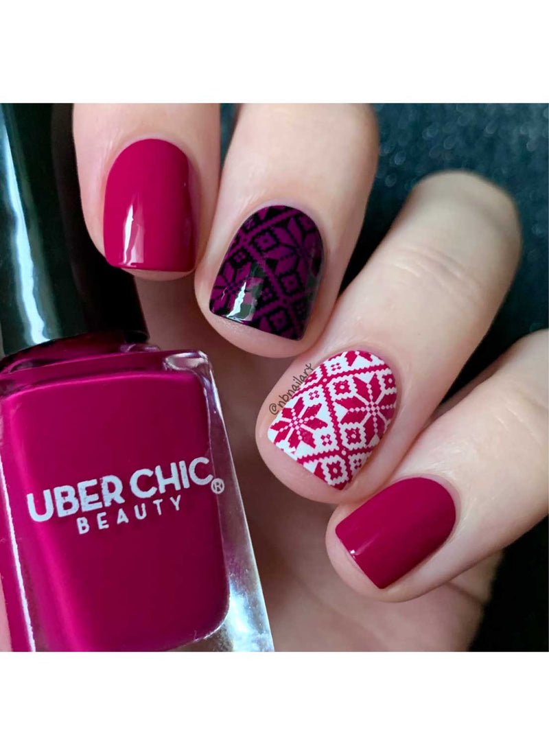 UberChic Beauty - Lady of Burgundy Stamping Polish