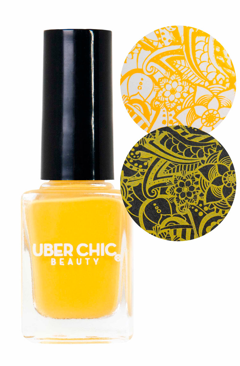 UberChic Beauty - Lazy Little Bumblebee Stamping Polish