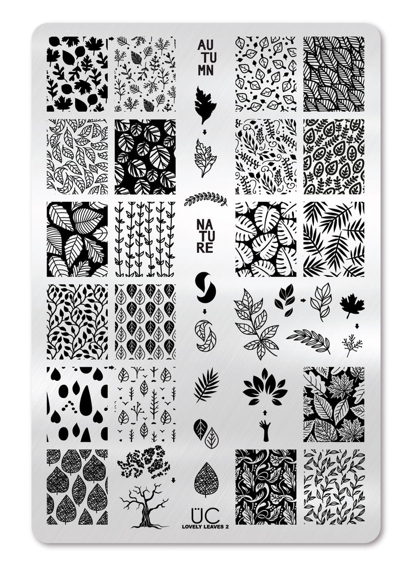 UberChic Beauty - Lovely Leaves 02 Stamping Plate