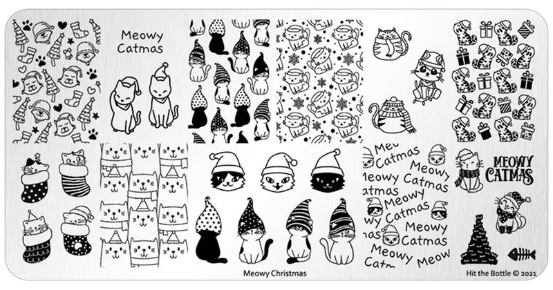 Hit The Bottle - Meowy Christmas Stamping Plate