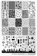 Hit The Bottle - Retro Patterns - Mid Century Modern Stamping Plate