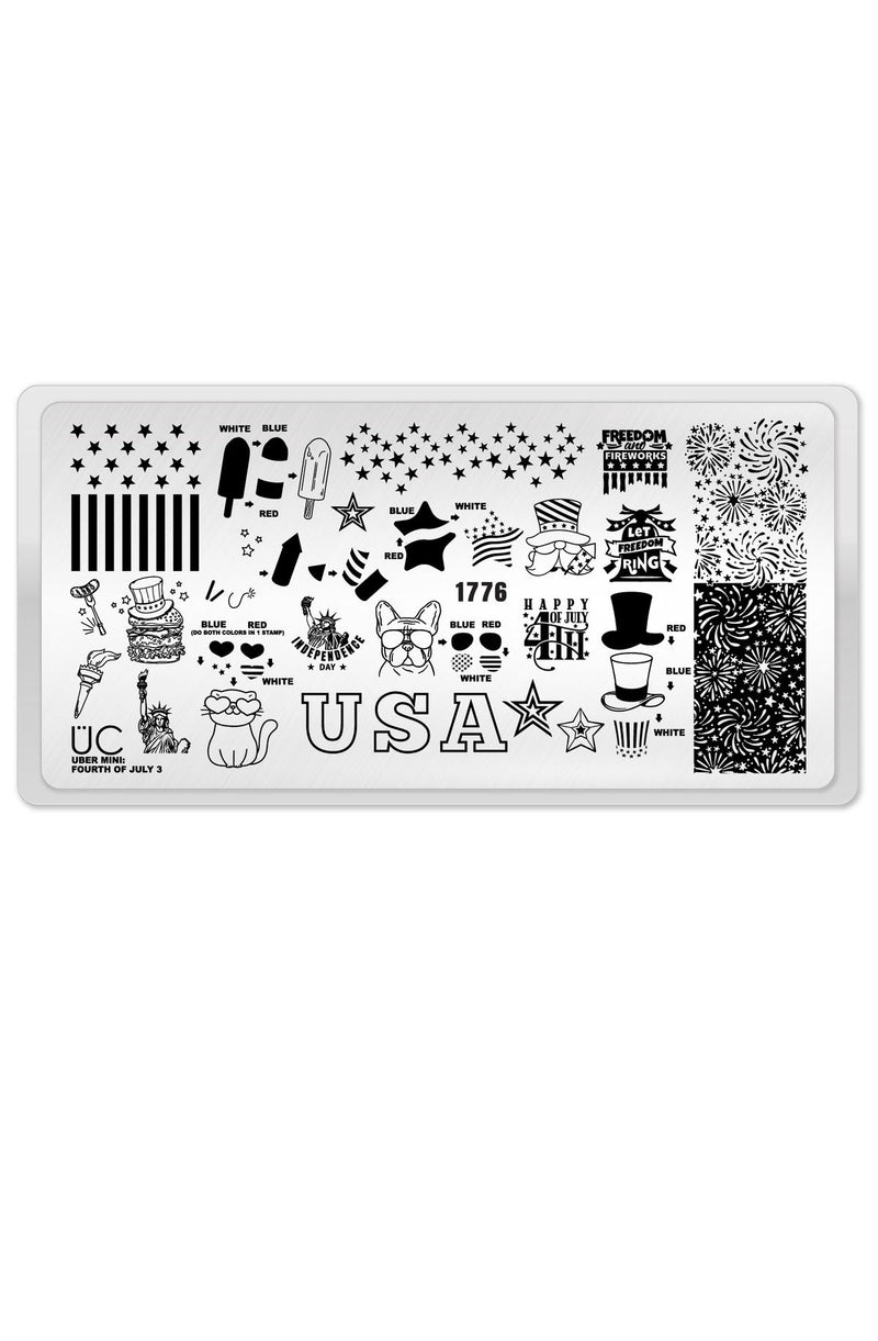 UberChic Beauty - UC Mini - Fourth of July - 03  Stamping Plate