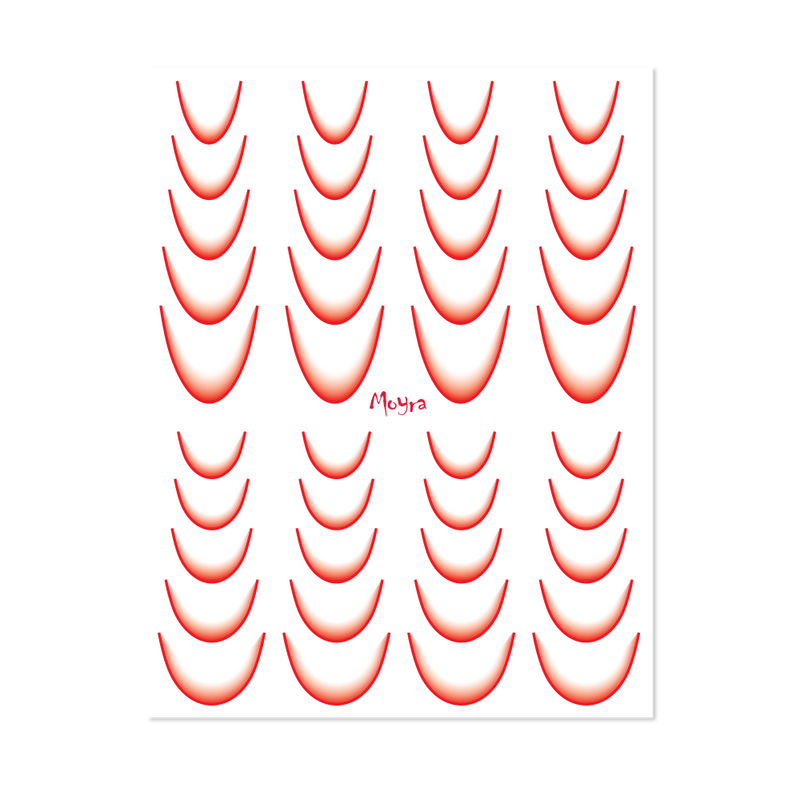 Moyra - Watertransfer Sticker Selection No. 06 Red Ombre