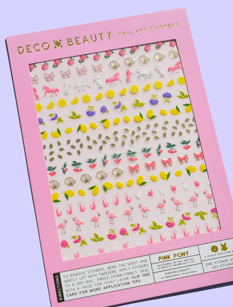 Deco Beauty - Pink Pony Nail Stickers