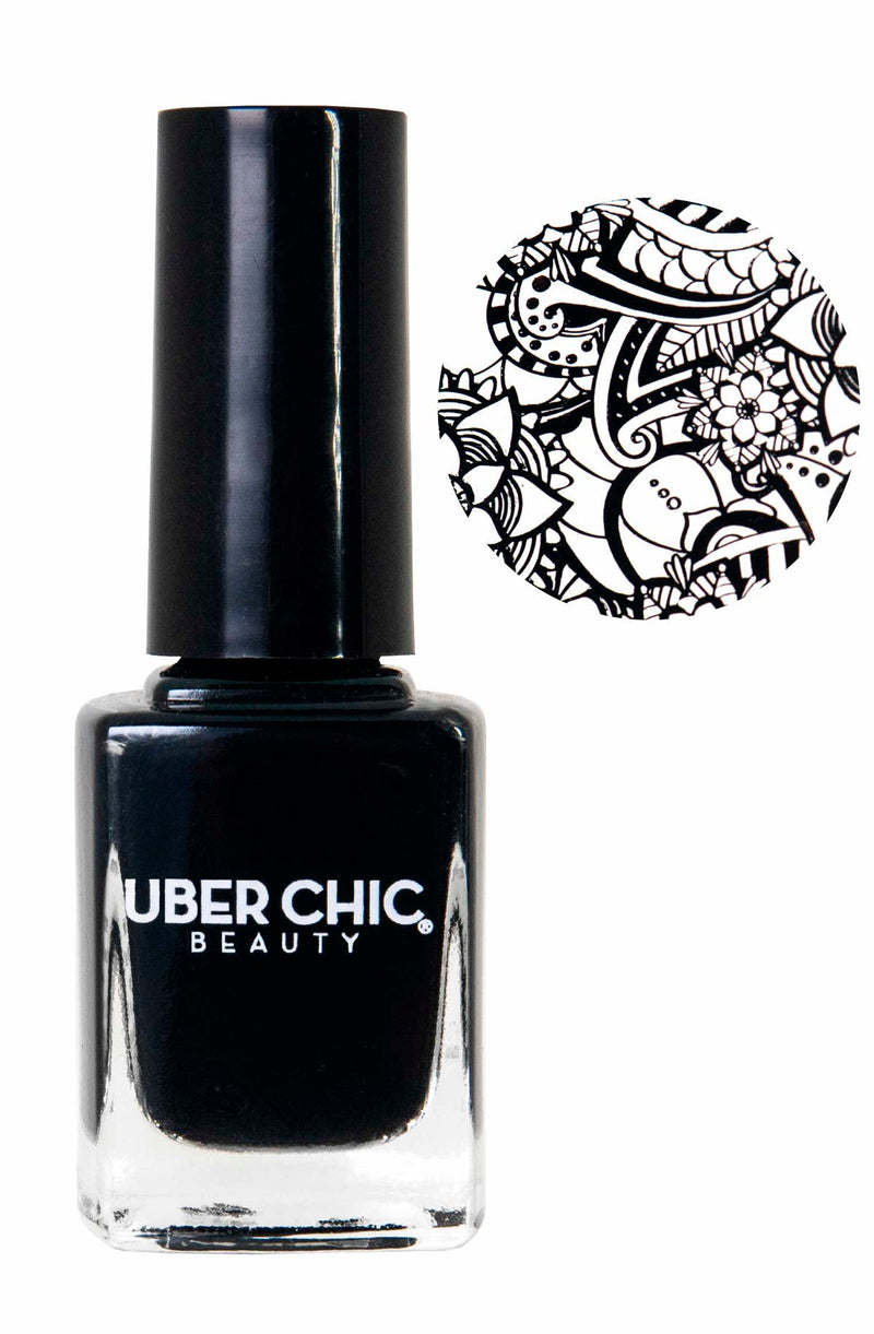 UberChic Beauty - Pure Black Stamping Polish