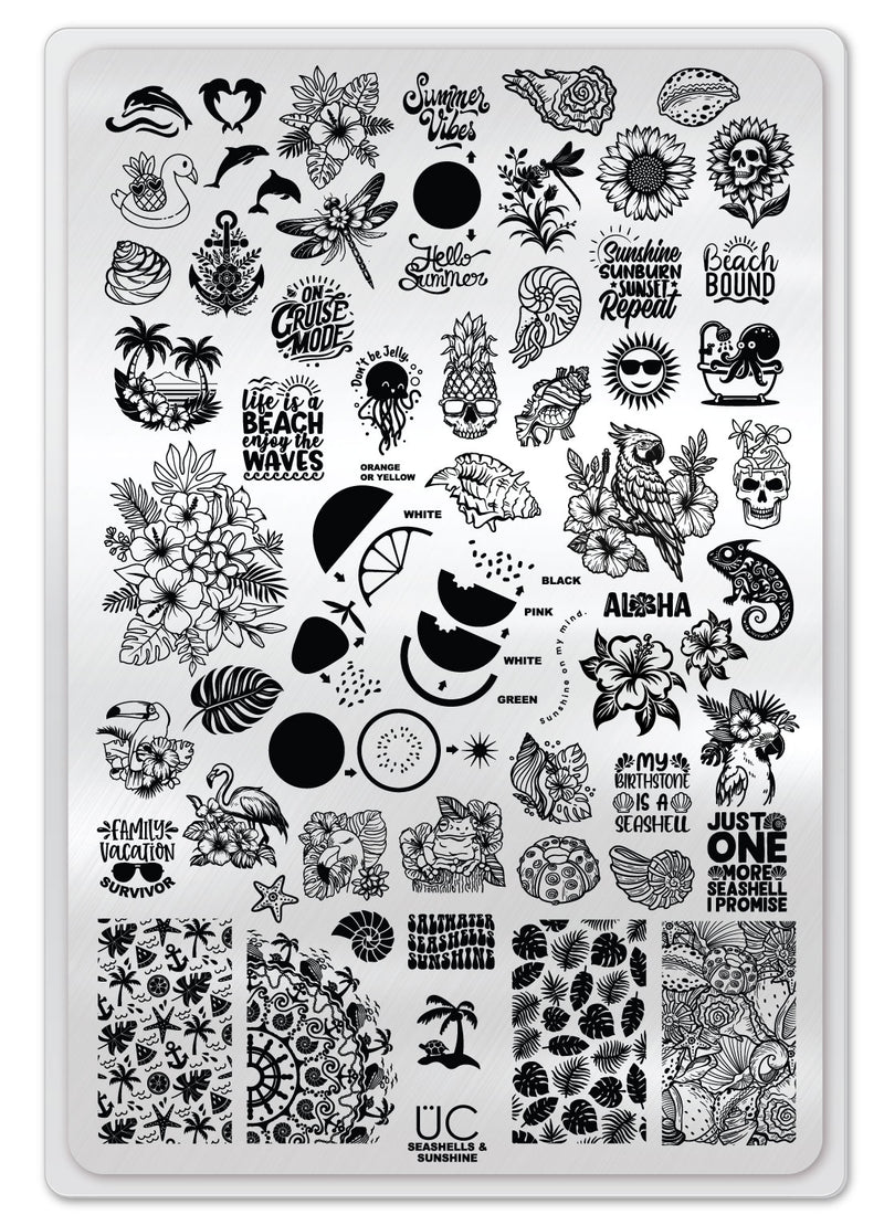 UberChic Beauty - Seashells & Sunshine Stamping Plate