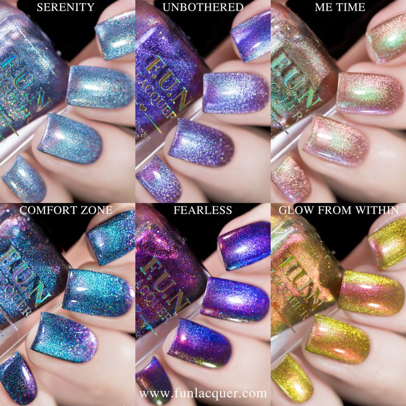 [Preorder, Ships Early Nov] F.U.N Lacquer - Self-Love Collection (6 Nail Polishes) (Magnetic)