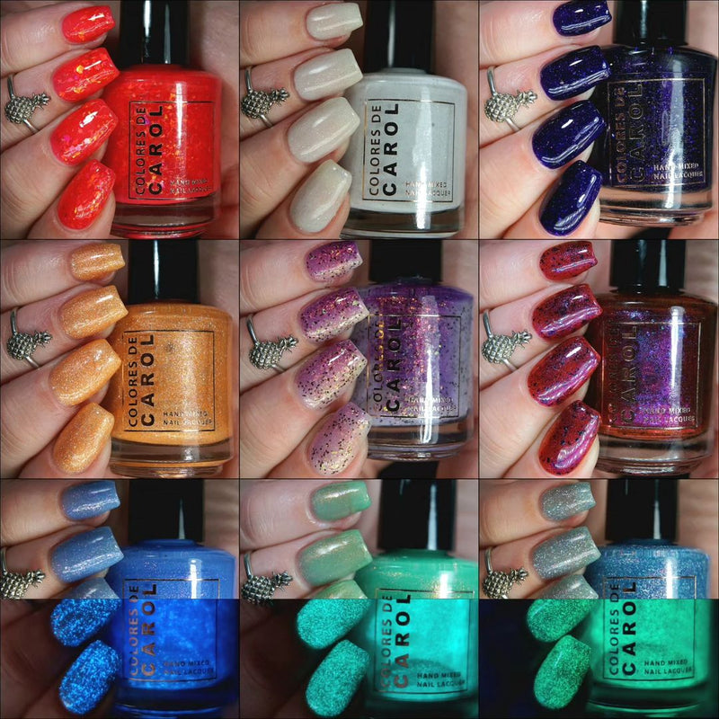 Colores de Carol - Mismatched Summer Collection (9 Nail Polishes)