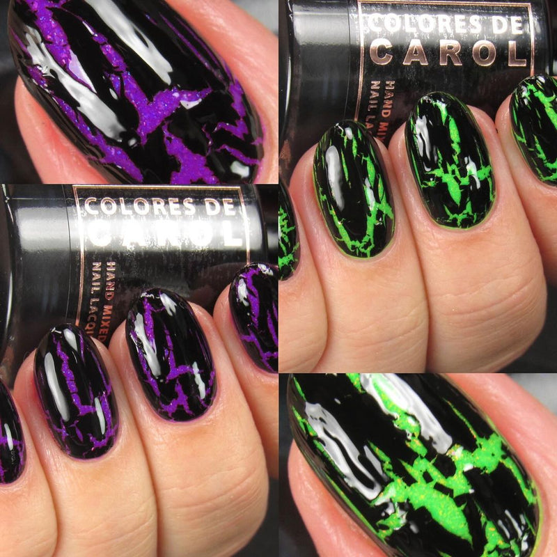 Colores de Carol - Stripes and Scares Nail Polish (Crackle Topper)