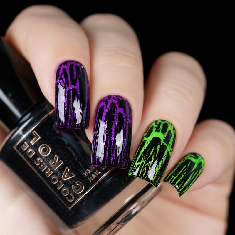 Colores de Carol - Stripes and Scares Nail Polish (Crackle Topper)