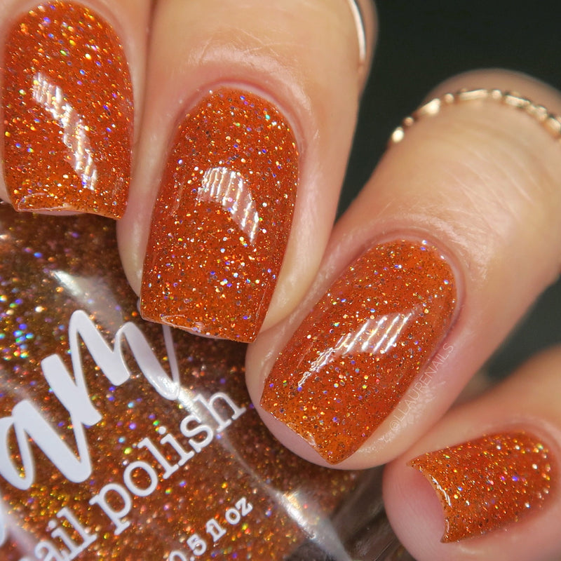 Dam Nail Polish - Apricot Preserves Nail Polish (Flash Reflective)