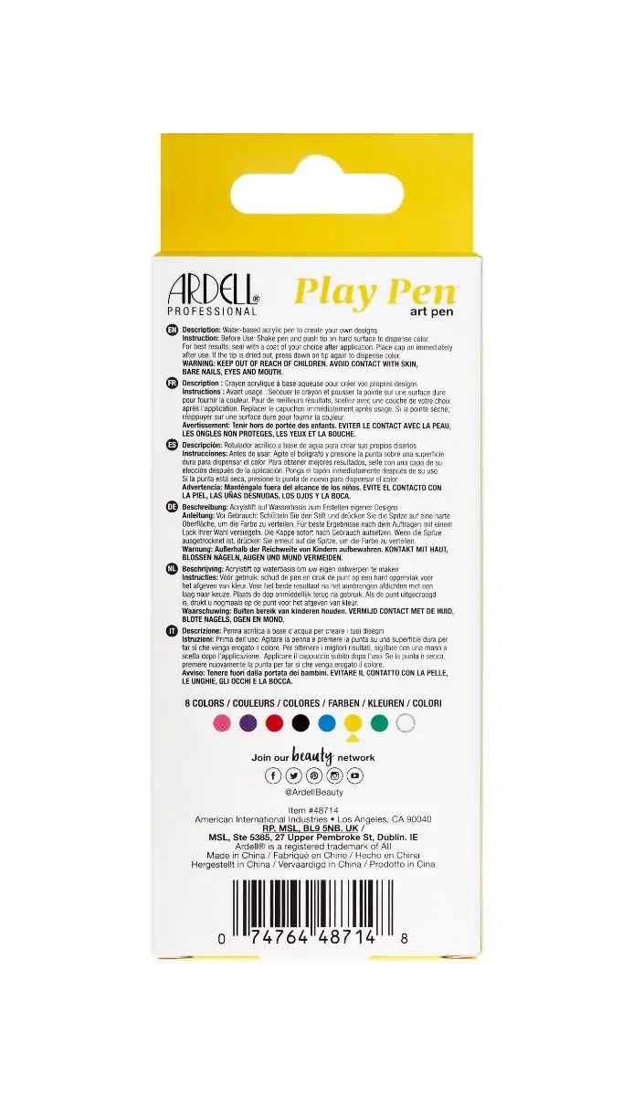 Ardell - Play Pen Bee Loud Nail Art Pen (Yellow)