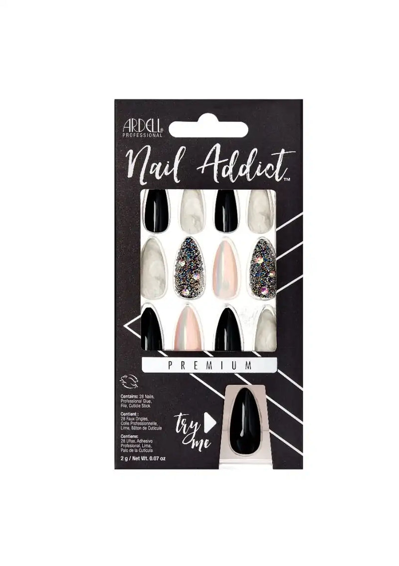 Ardell - Nail Addict Premium Marble & Diamonds Press On Nails