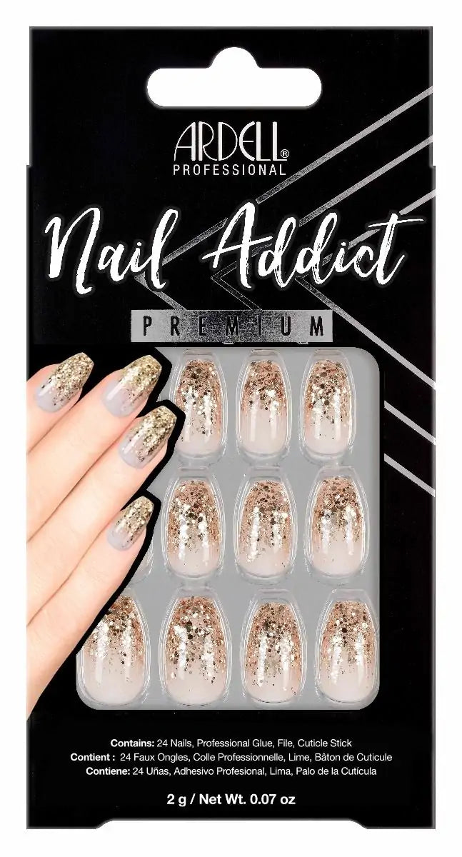 Ardell - Nail Addict Premium Dripping in Gold Press On Nails