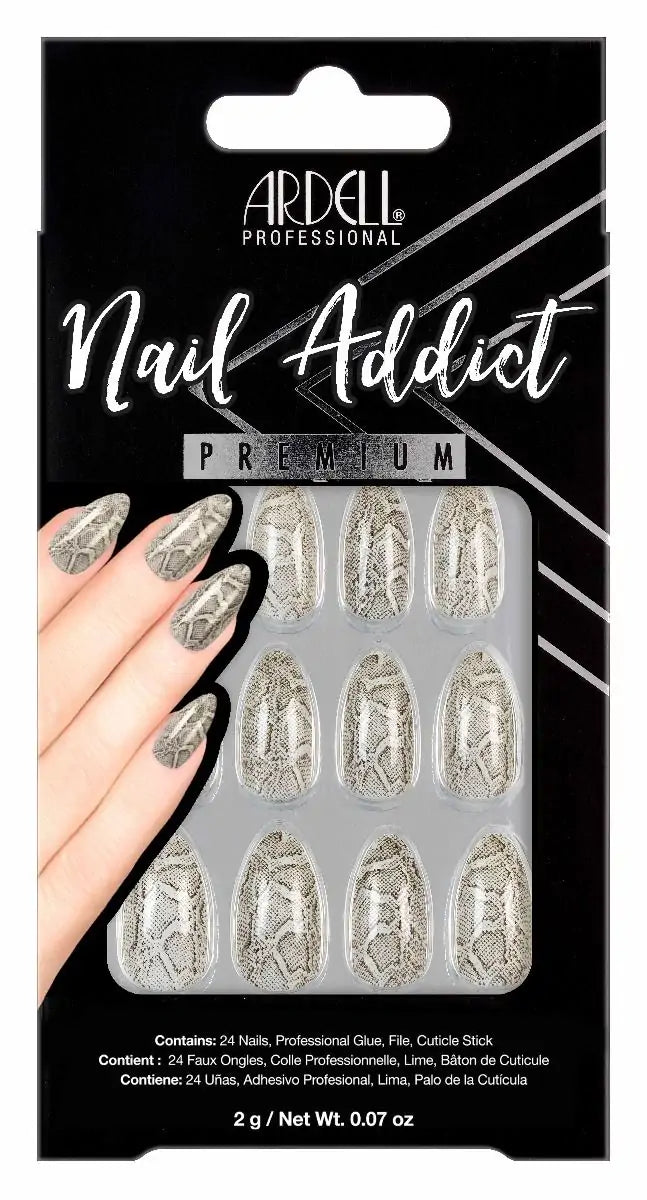 Ardell - Nail Addict Premium Grey Python Press On Nails