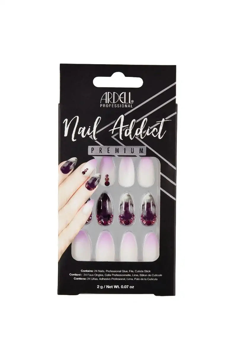 Ardell - Nail Addict Premium Marble Purple Ombré Press On Nails