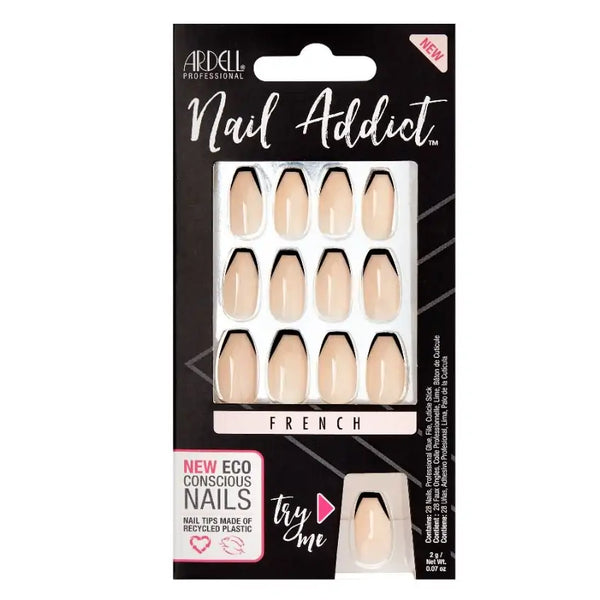 Ardell - Nail Addict Eco French Noir Press On Nails