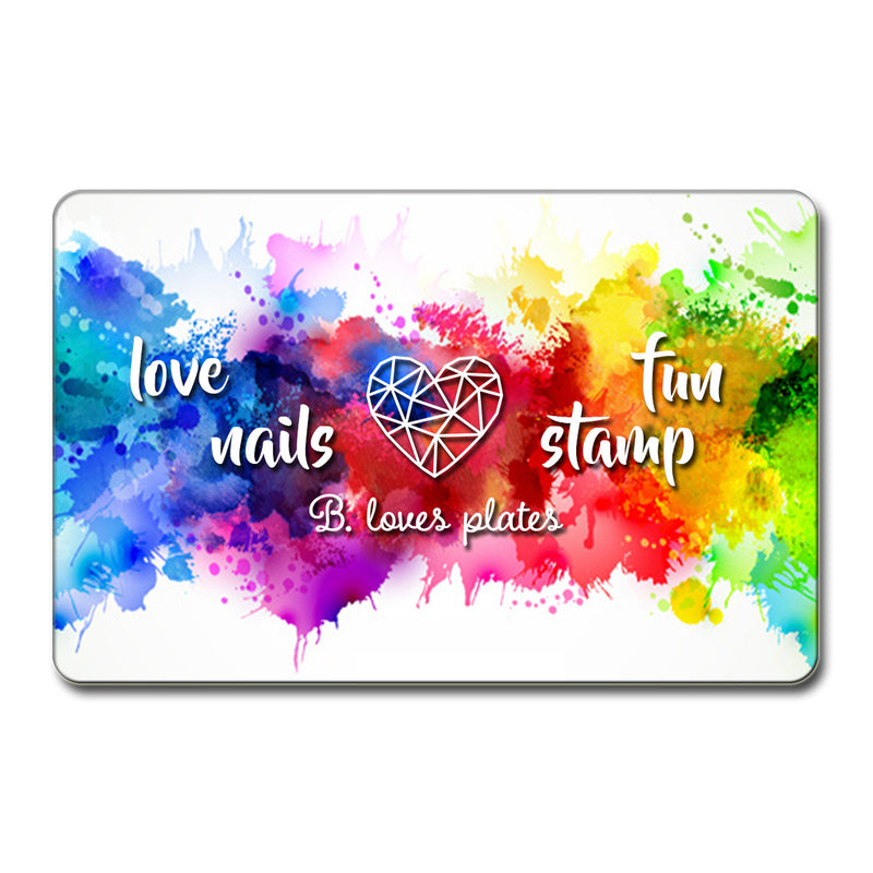 B Loves Plates - Rainbow Scraper Card