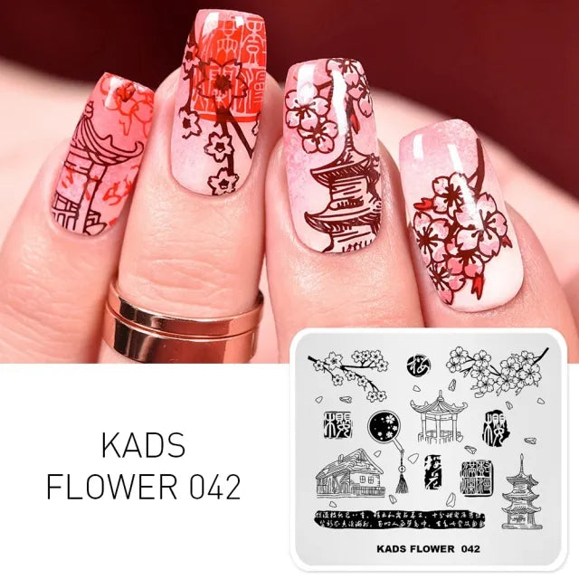 Kads - Flower 042 Stamping Plate