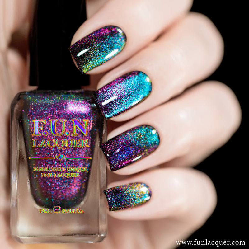 [Preorder, Ships Early Nov] F.U.N Lacquer - Confetti Glow Nail Polish (Magnetic)