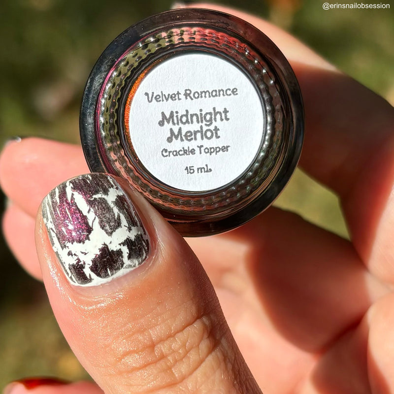 Colores de Carol - Midnight Merlot Nail Polish (Crackle Topper)