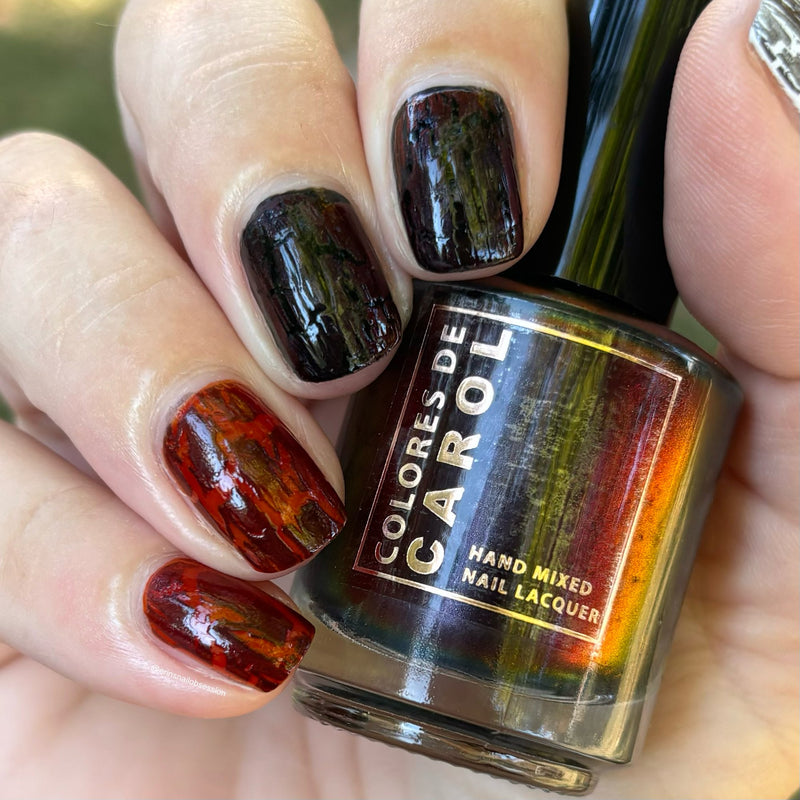 Colores de Carol - Midnight Merlot Nail Polish (Crackle Topper)