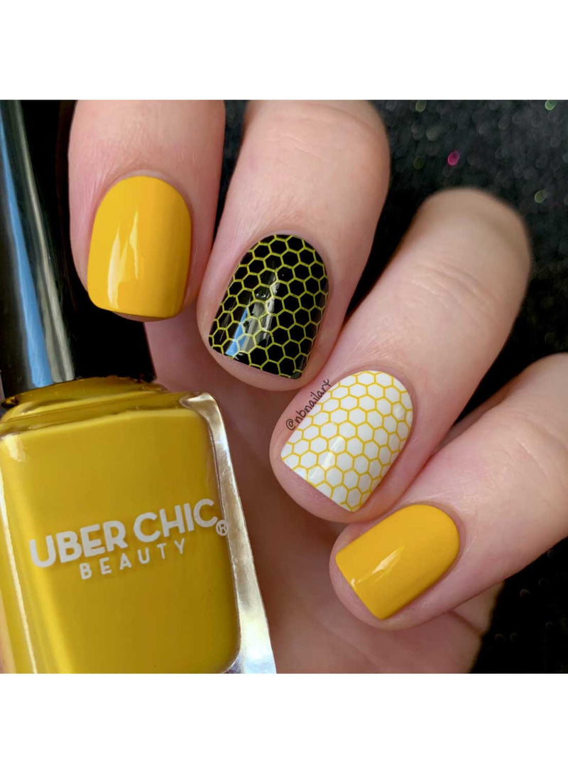 UberChic Beauty - Lazy Little Bumblebee Stamping Polish