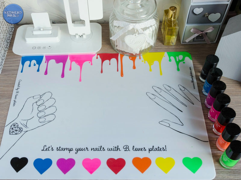 B Loves Plates - Rainbow Stamping Silicon Mat