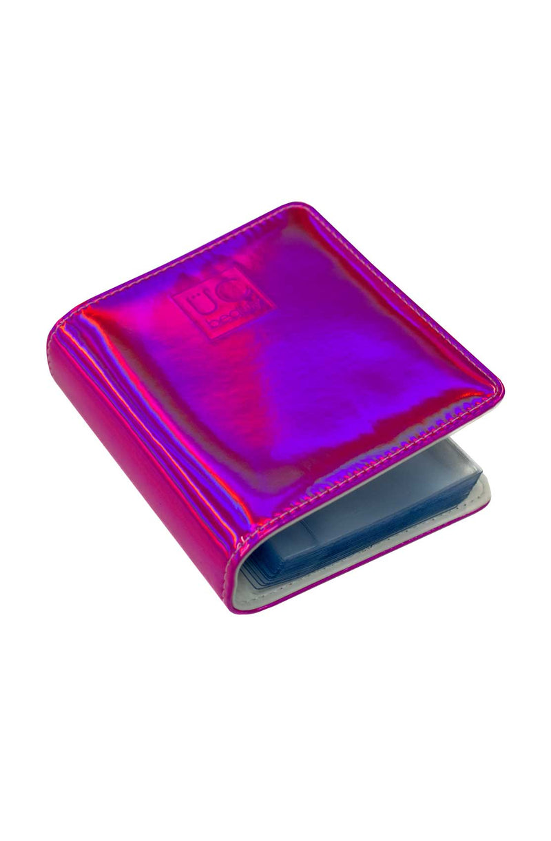 UberChic Beauty - Mini Hot Pink Holographic Storage Binder