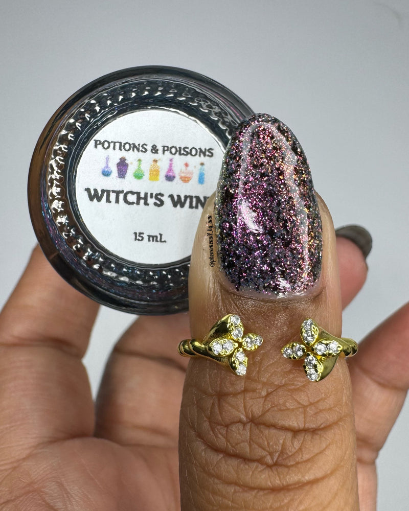 Colores de Carol - Witch's Wine Nail Polish (Flash Reflective)