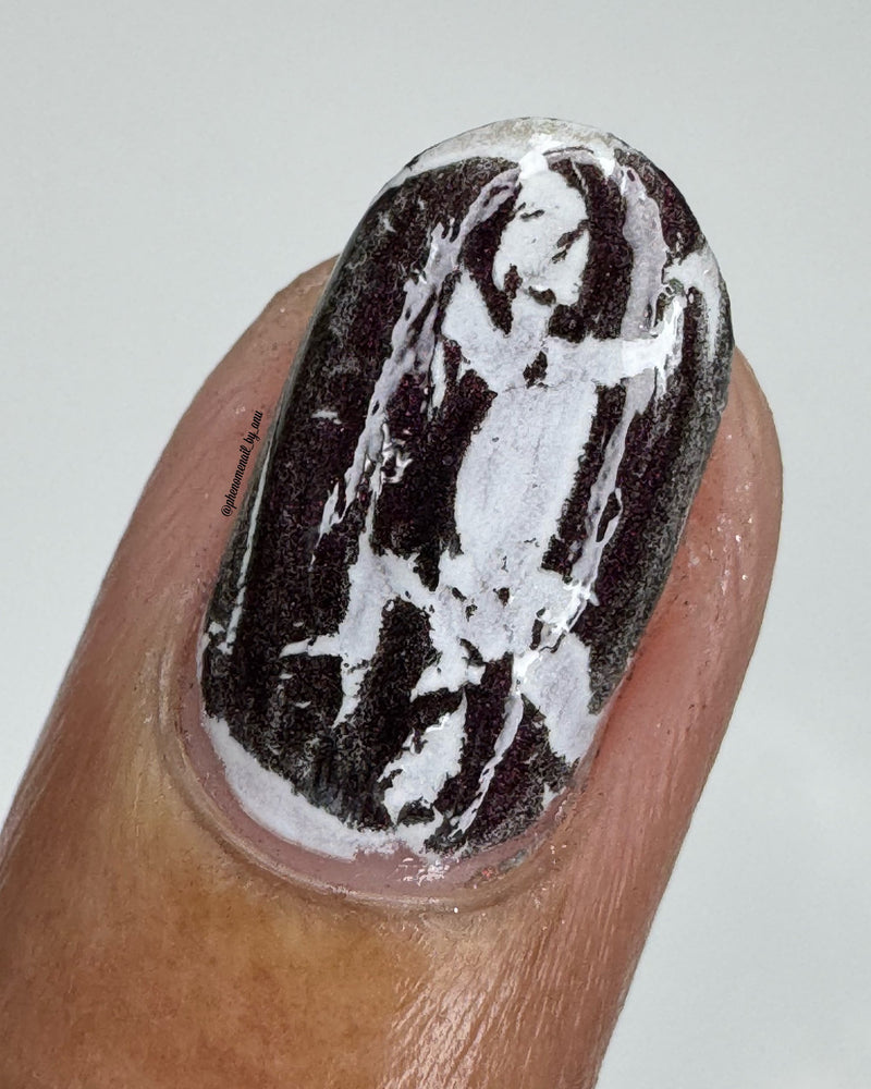 Colores de Carol - Midnight Merlot Nail Polish (Crackle Topper)