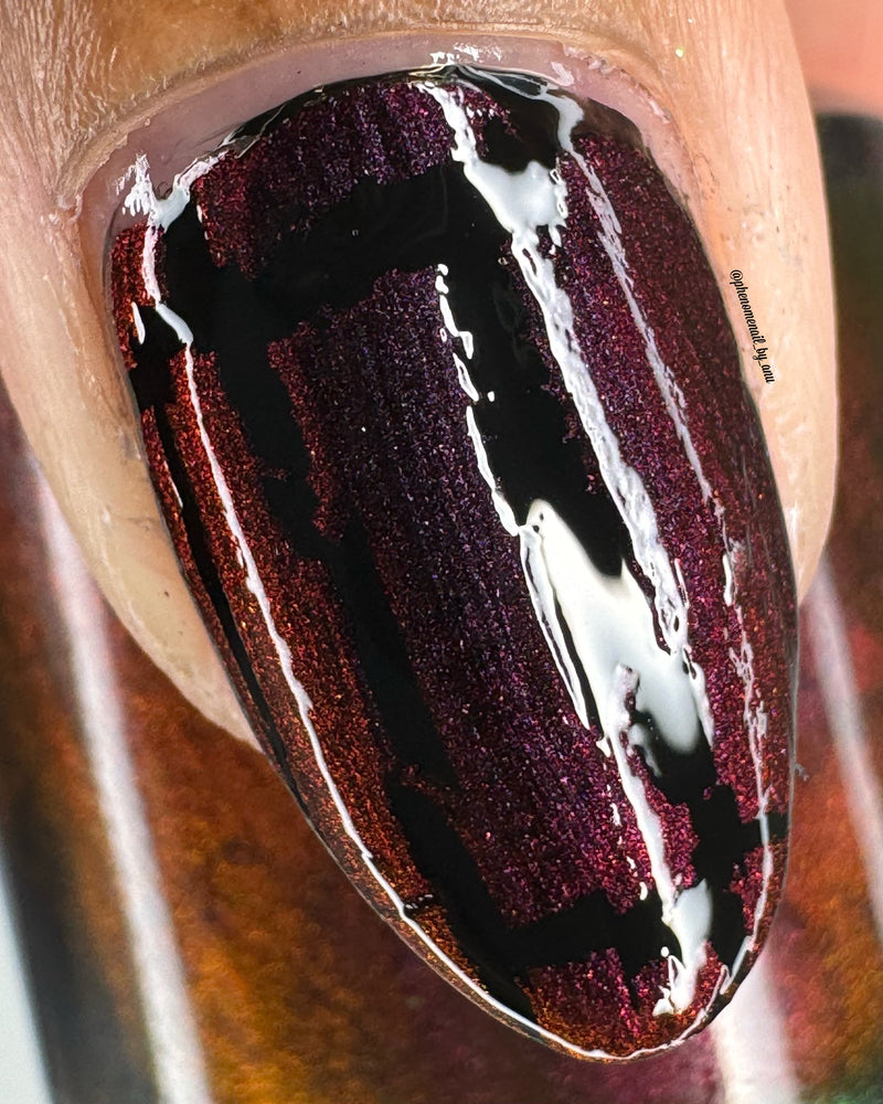 Colores de Carol - Midnight Merlot Nail Polish (Crackle Topper)