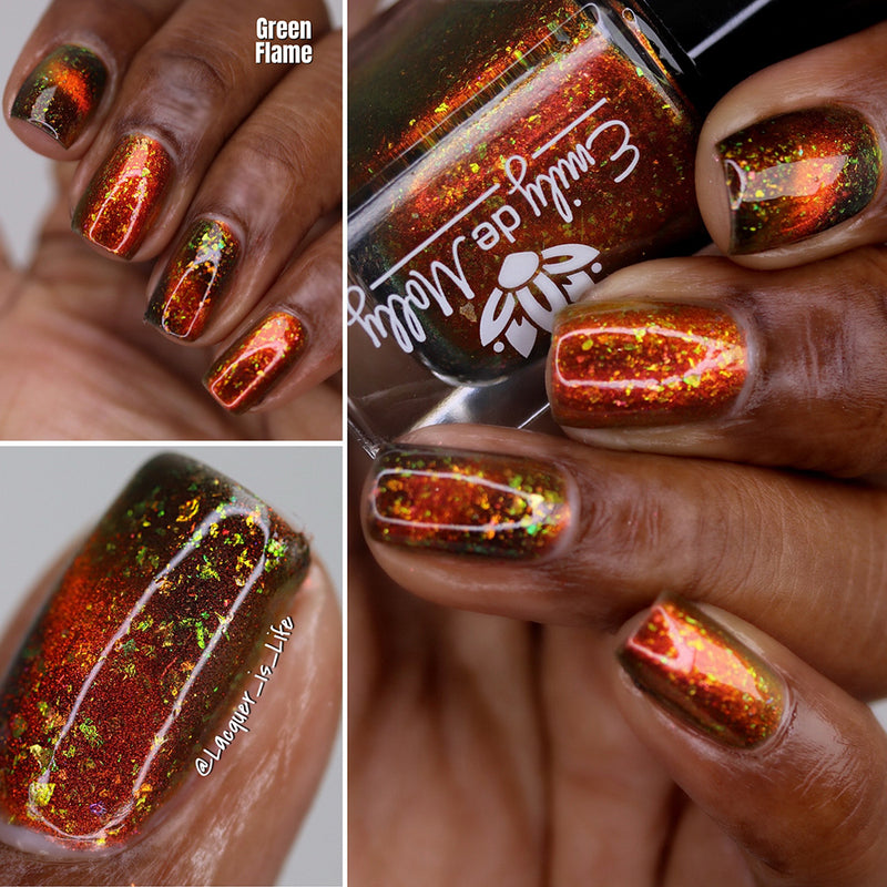 Emily De Molly - Green Flame Nail Polish (Magnetic)