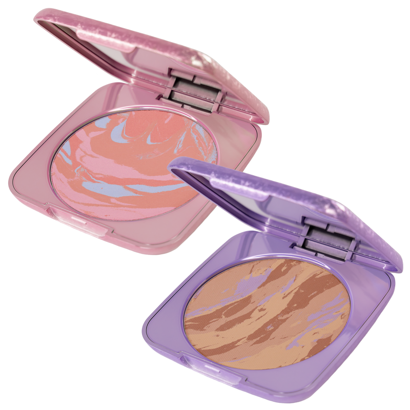 Whats Up Beauty - Cheeque Terre Duo (10 Peaceful Pisa Blush, 10 Light Bronzer)