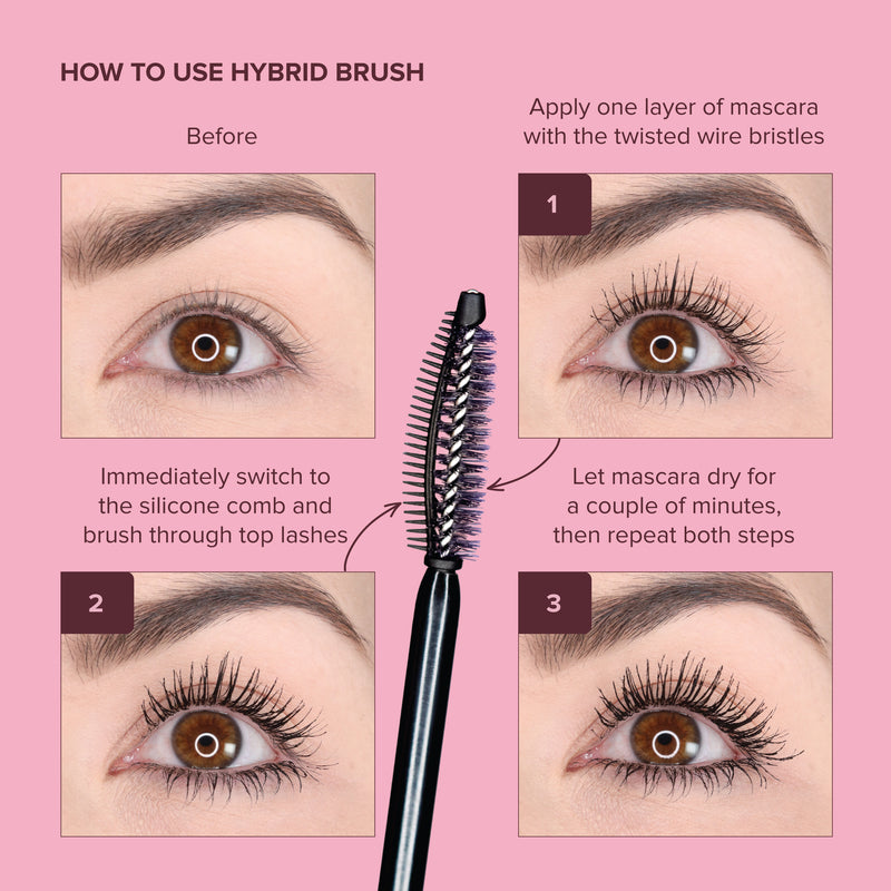 Whats Up Beauty - Watch Me! Volumizing and Lengthening Mascara with Peptide and Vitamin B5 - Shade Black