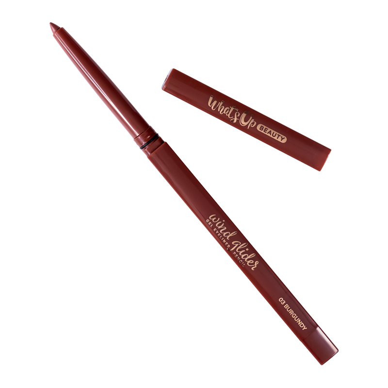 Whats Up Beauty - Wind Glider Gel Eyeliner Pencil - Shade 03 Burgundy