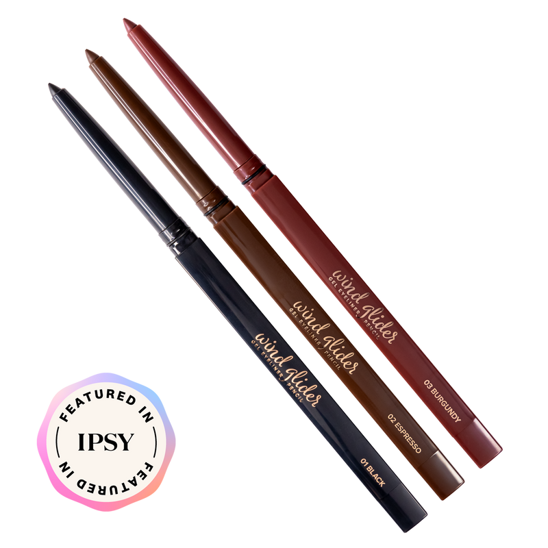 Whats Up Beauty - Wind Glider Gel Eyeliner Pencils (01 Black, 02 Espresso, 03 Burgundy)