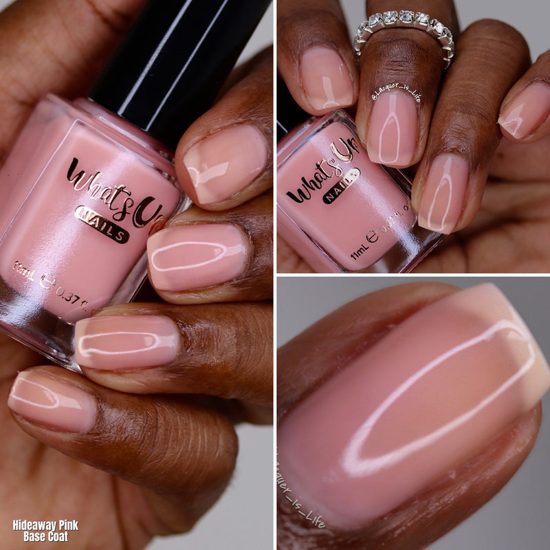 Whats Up Nails - Hideaway (Pink) Ridge Filler Base Coat Nail Polish