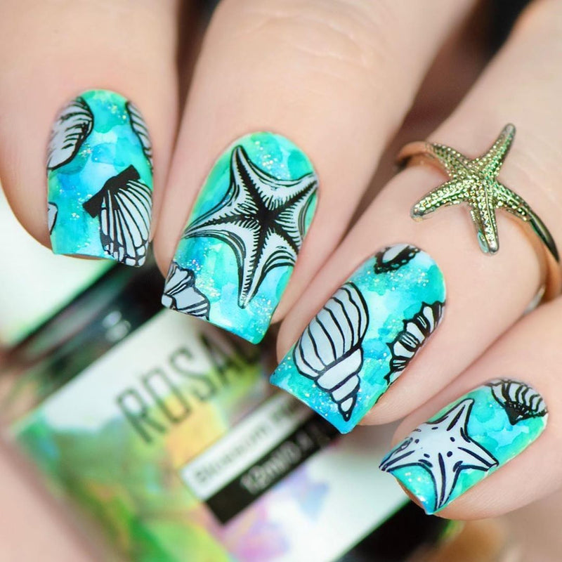 UberChic Beauty - UC Mini - Seashells Aplenty Stamping Plate