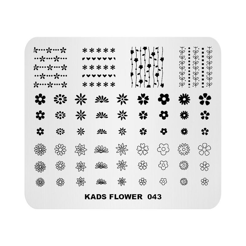 Kads - Flower 043 Stamping Plate