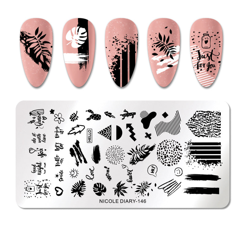 Nicole Diary - 146 Leafy Art Stamping Plate