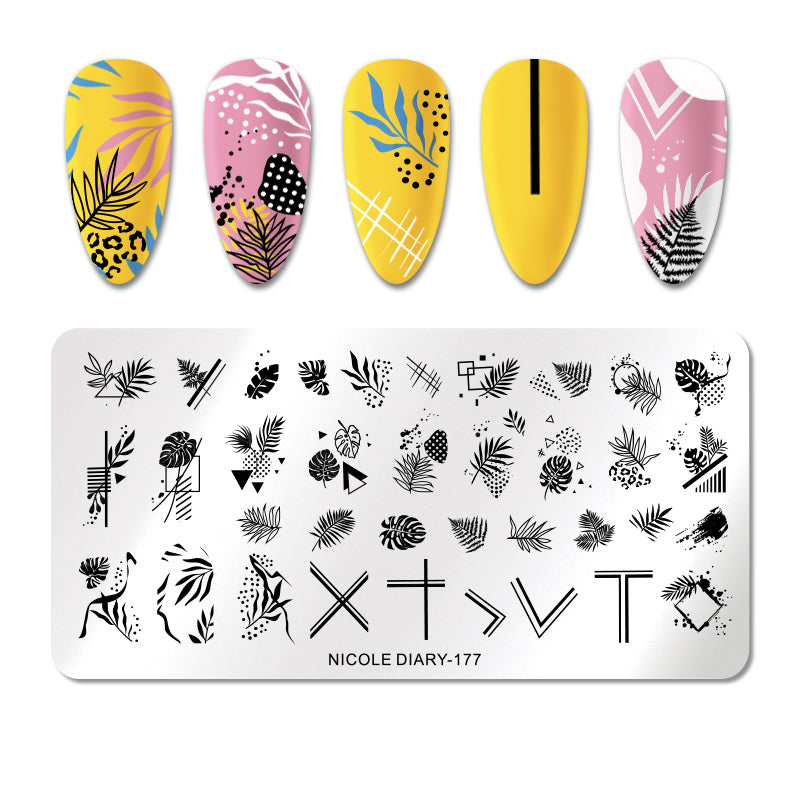 Nicole Diary - 177 Palms Effect Stamping Plate