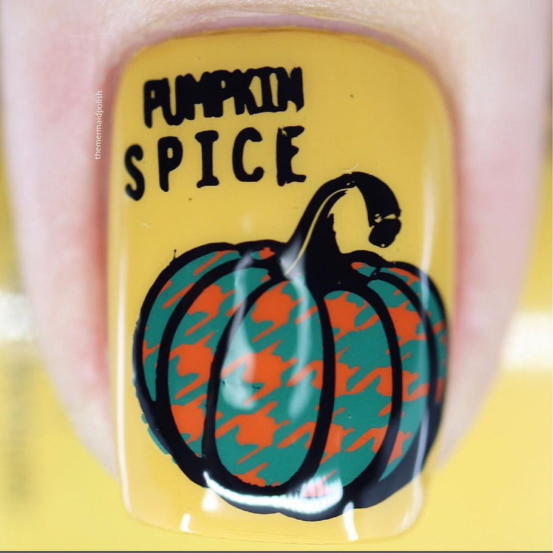UberChic Beauty - UC Mini - Hello Fall & Pumpkin Spice 02 Stamping Plate