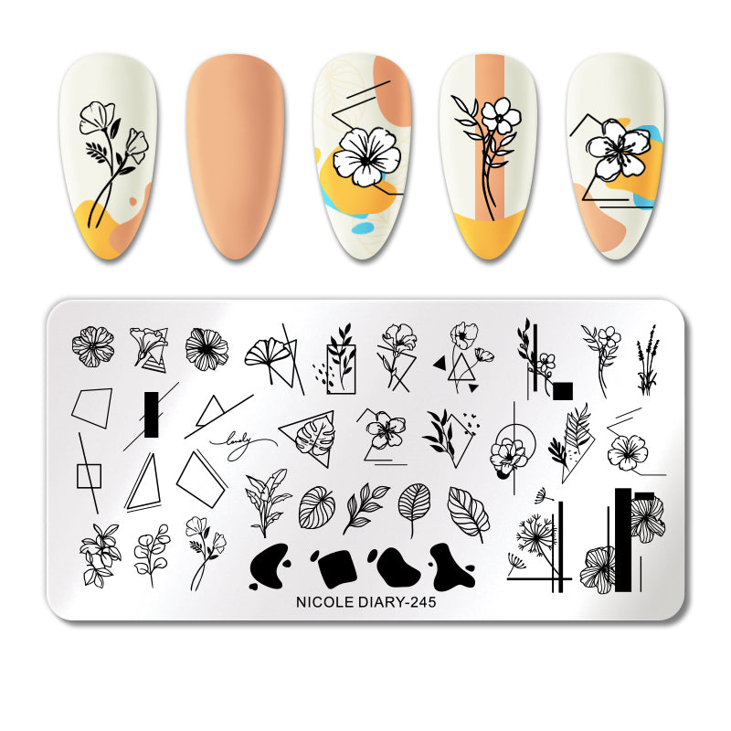 Nicole Diary - 245 Let Your Modern Blossom Stamping Plate