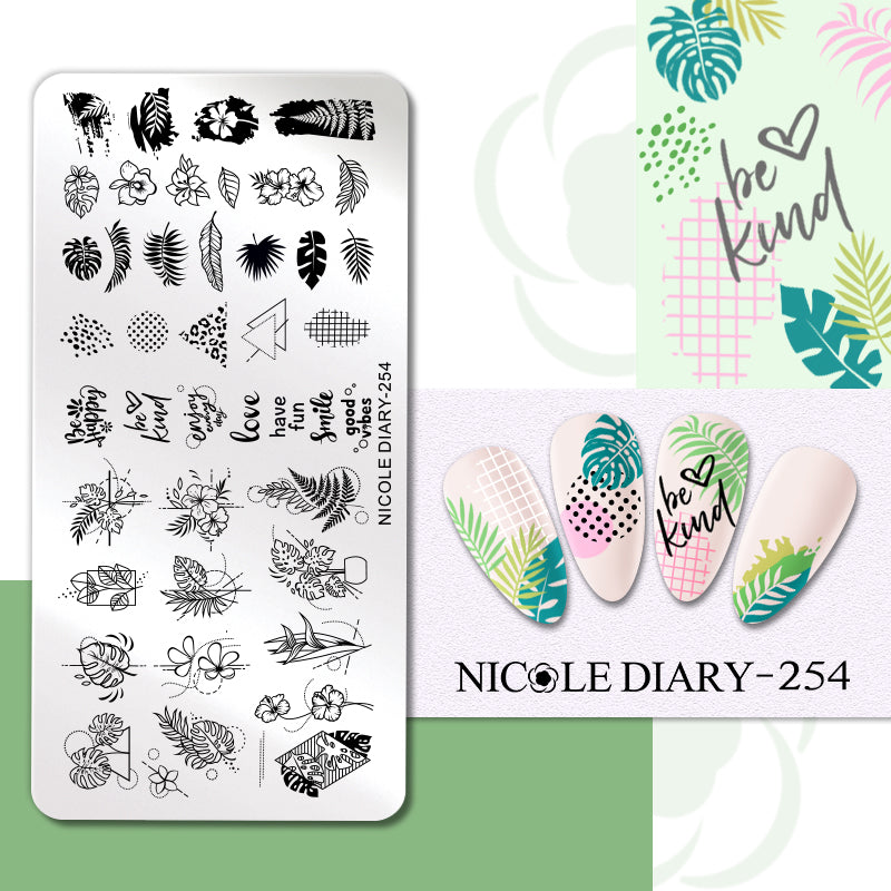 Nicole Diary - 254 Tropic Vibes Stamping Plate