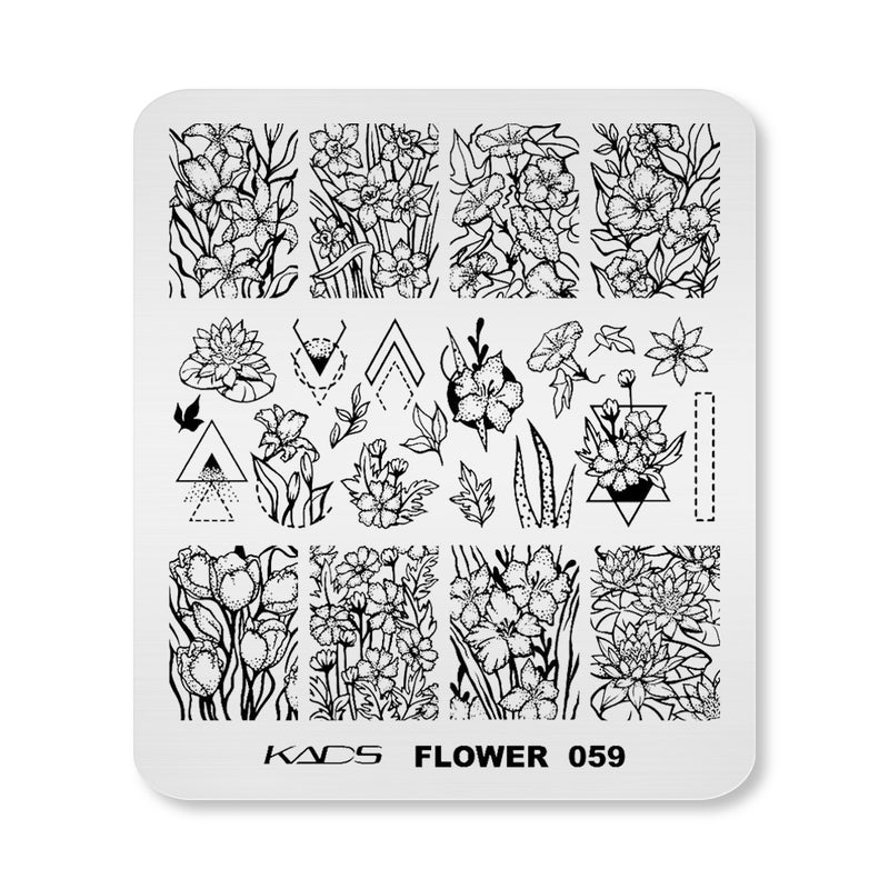 Kads - Flower 059 Stamping Plate